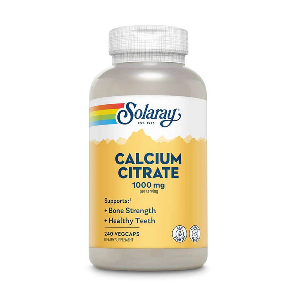 Цитрат кальцію Solaray Calcium Citrate 1000 мг, 240 вегетеріанських капсул
