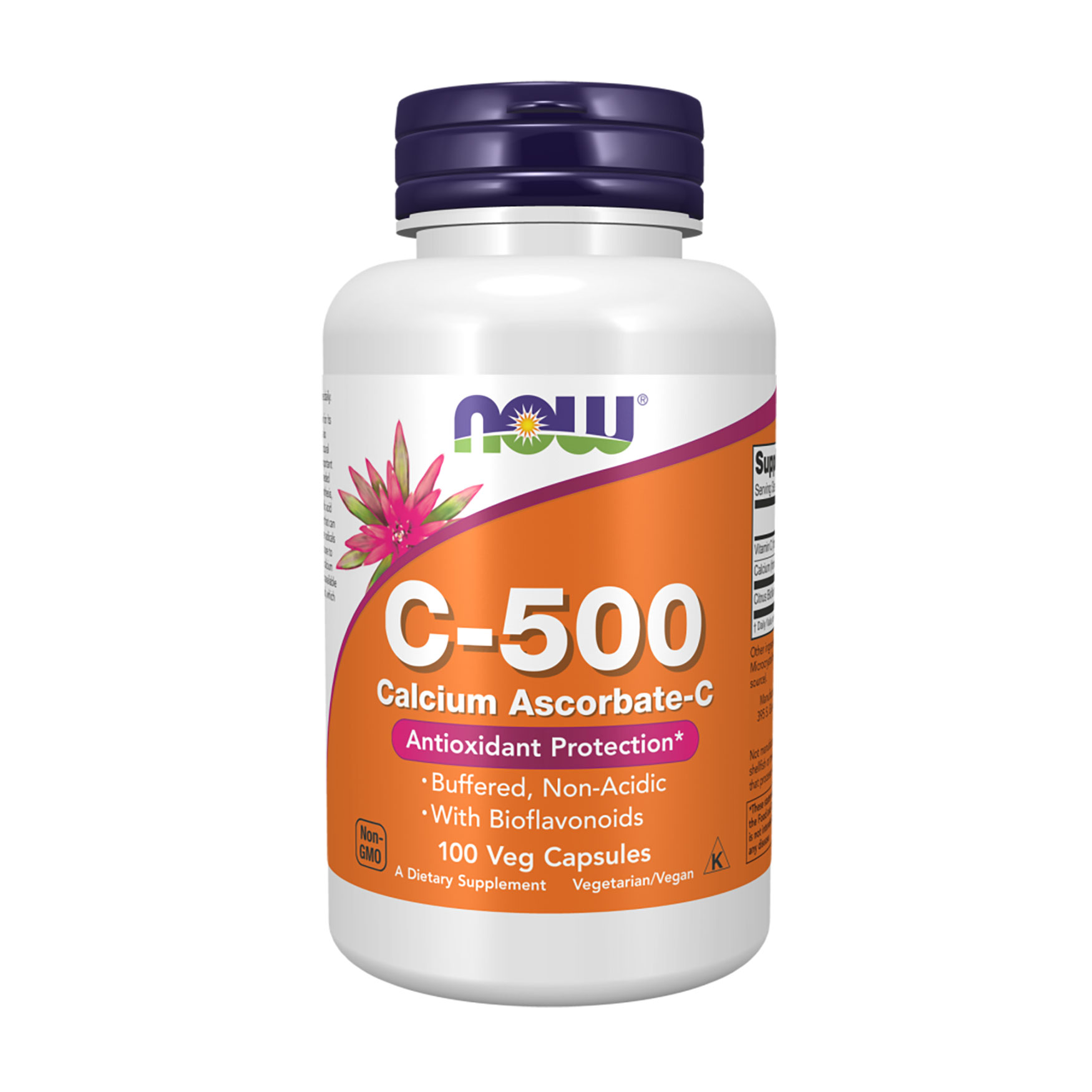 Вітамін С та аскорбат кальцію NOW Foods Vitamin C-500 Calcium Ascorbate-С, 100 капсул